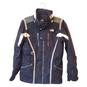 The North Face Women's Black And White Steep Tech Zip Up Belted Jacket Size M